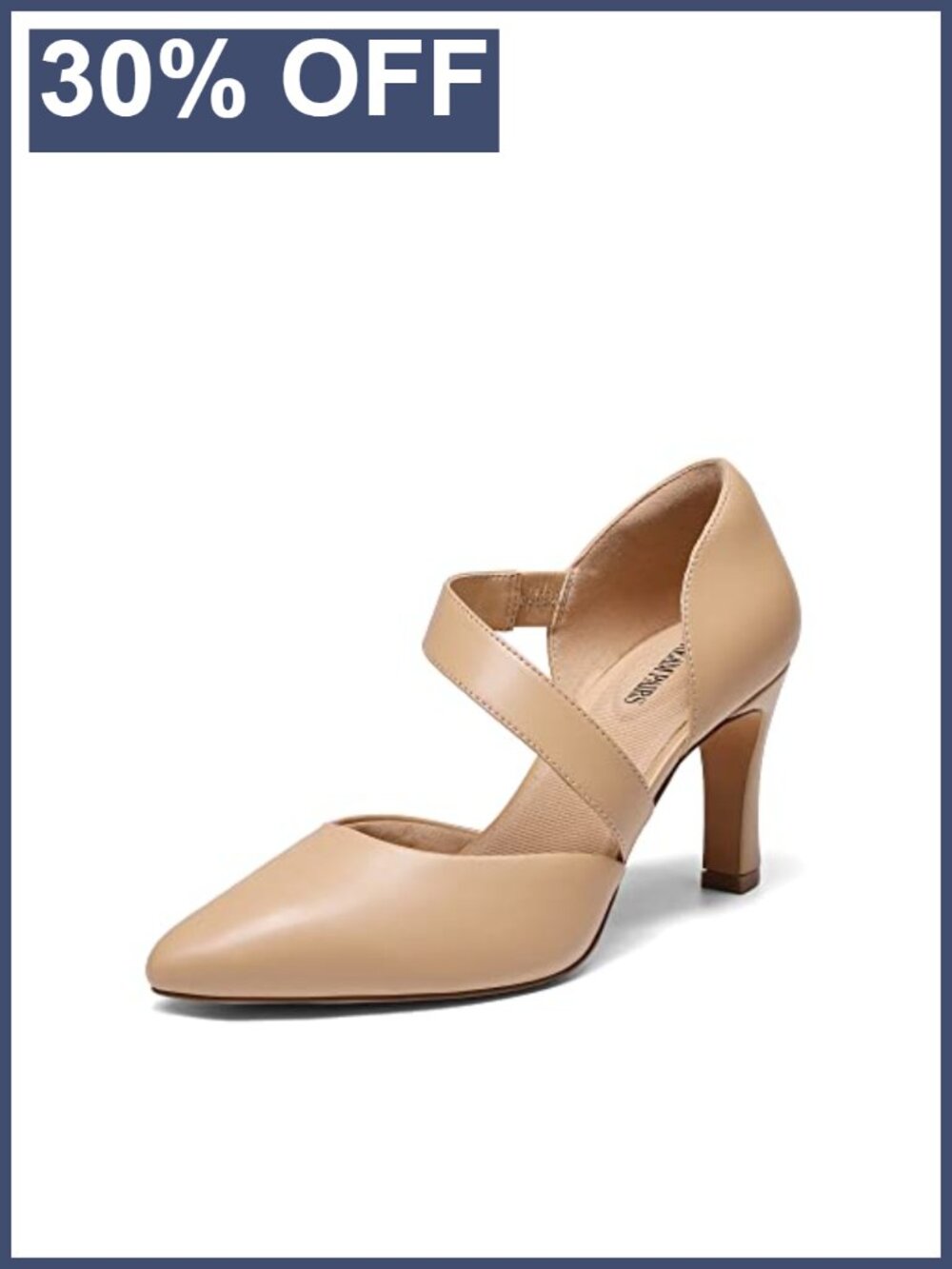 Faux Leather Pointed Toe Pumps - 3 Inch Heel Stiletto Comfortable Work Shoes